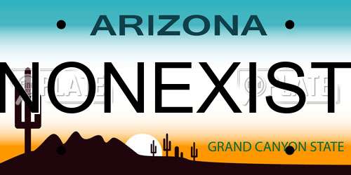 NONEXIST Arizona License Plate