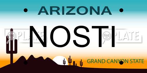NOSTI Arizona License Plate