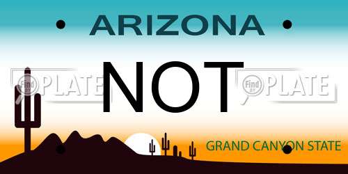 NOT Arizona License Plate