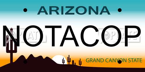 NOTACOP Arizona License Plate