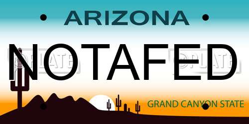 NOTAFED Arizona License Plate