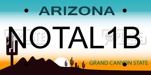 NOTAL1B Arizona License Plate