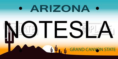 NOTESLA Arizona License Plate