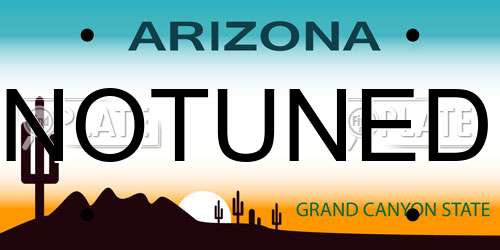 NOTUNED Arizona License Plate