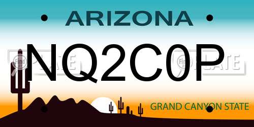 NQ2C0P Arizona License Plate