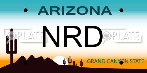 NRD Arizona License Plate