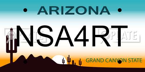 NSA4RT Arizona License Plate