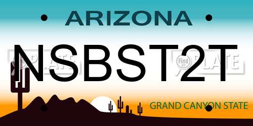 NSBST2T Arizona License Plate