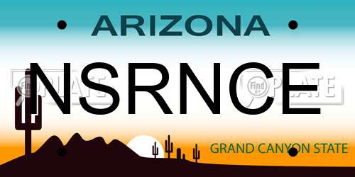 NSRNCE Arizona License Plate