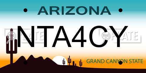 NTA4CY Arizona License Plate