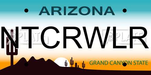 NTCRWLR Arizona License Plate