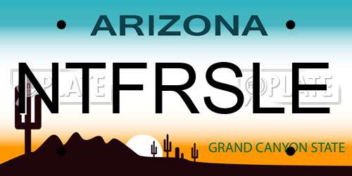 NTFRSLE Arizona License Plate
