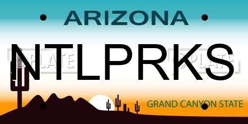 NTLPRKS Arizona License Plate