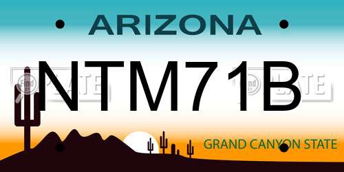NTM71B Arizona License Plate