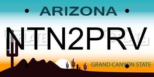 NTN2PRV Arizona License Plate