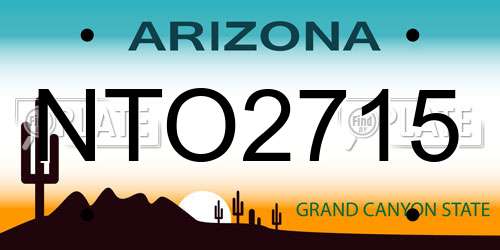 NTO2715 Arizona License Plate