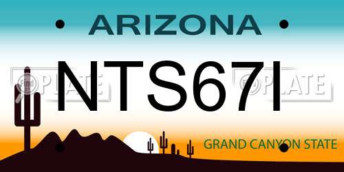 NTS67I Arizona License Plate