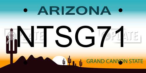 NTSG71 Arizona License Plate