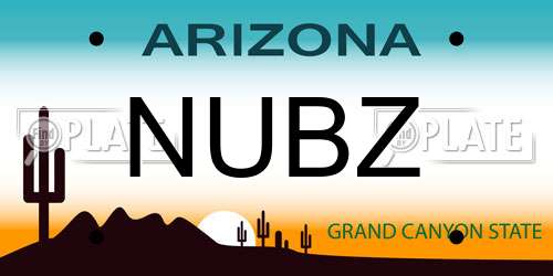 NUBZ Arizona License Plate