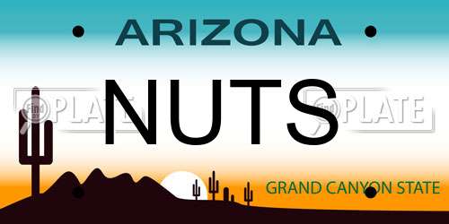 NUTS Arizona License Plate