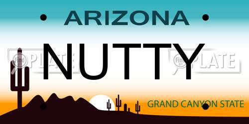 NUTTY Arizona License Plate