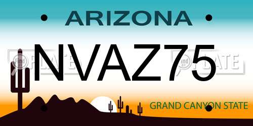 NVAZ75 Arizona License Plate