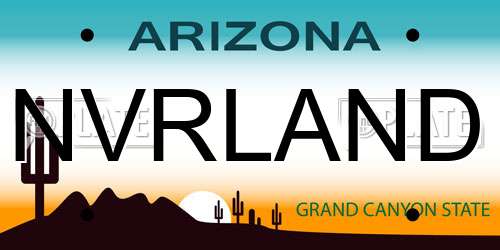 NVRLAND Arizona License Plate