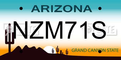 NZM71S Arizona License Plate