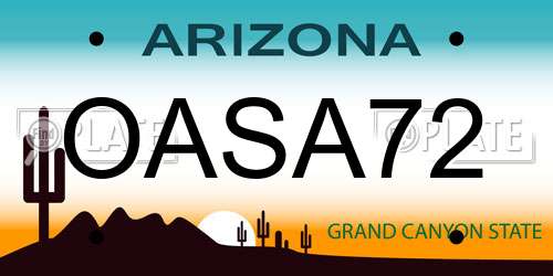 OASA72 Arizona License Plate