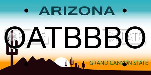 OATBBBO Arizona License Plate