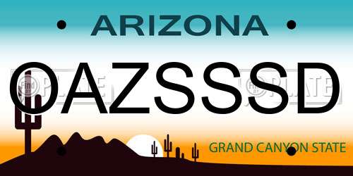 OAZSSSD Arizona License Plate