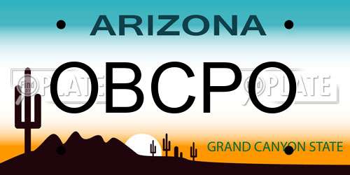 OBCPO Arizona License Plate