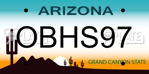 OBHS97 Arizona License Plate