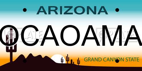 OCAOAMA Arizona License Plate