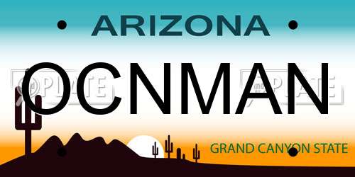 OCNMAN Arizona License Plate