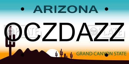 OCZDAZZ Arizona License Plate