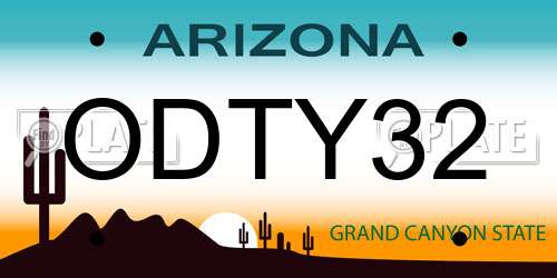 ODTY32 Arizona License Plate