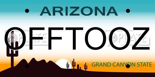 OFFTOOZ Arizona License Plate