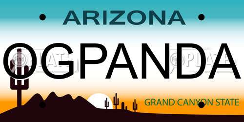 OGPANDA Arizona License Plate
