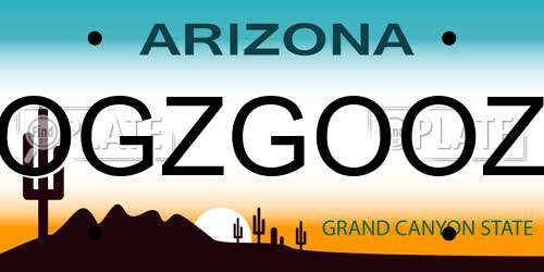 OGZGOOZ Arizona License Plate