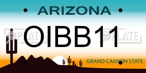 OIBB11 Arizona License Plate