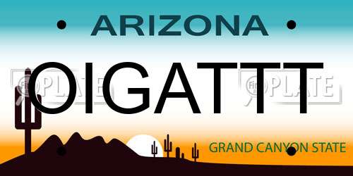 OIGATTT Arizona License Plate