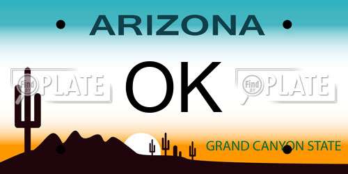 OK Arizona License Plate