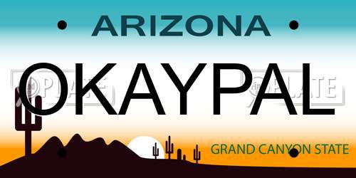 OKAYPAL Arizona License Plate