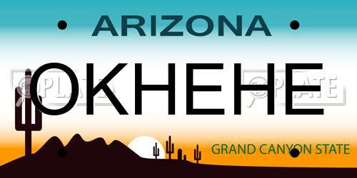 OKHEHE Arizona License Plate