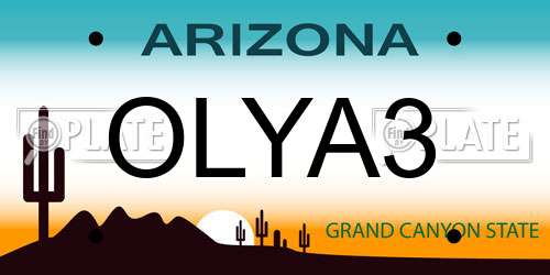 OLYA3 Arizona License Plate