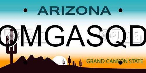 OMGASQD Arizona License Plate