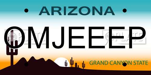 OMJEEEP Arizona License Plate