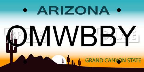 OMWBBY Arizona License Plate