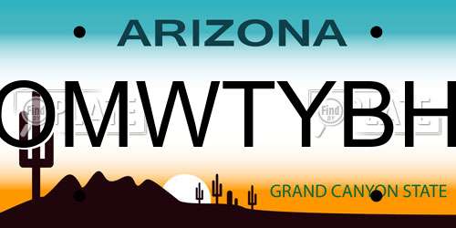 OMWTYBH Arizona License Plate